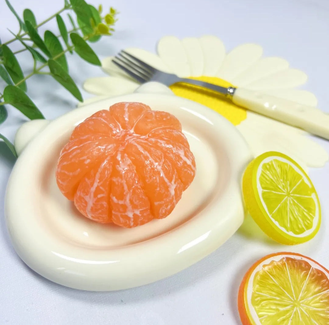 Orange Pulp Hand Drawn Silicone Taba Squishy