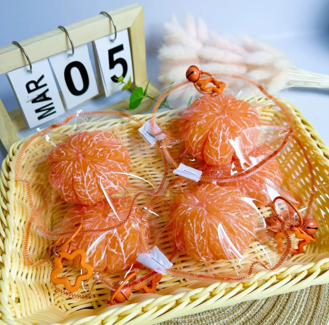 Orange Pulp Hand Drawn Silicone Taba Squishy