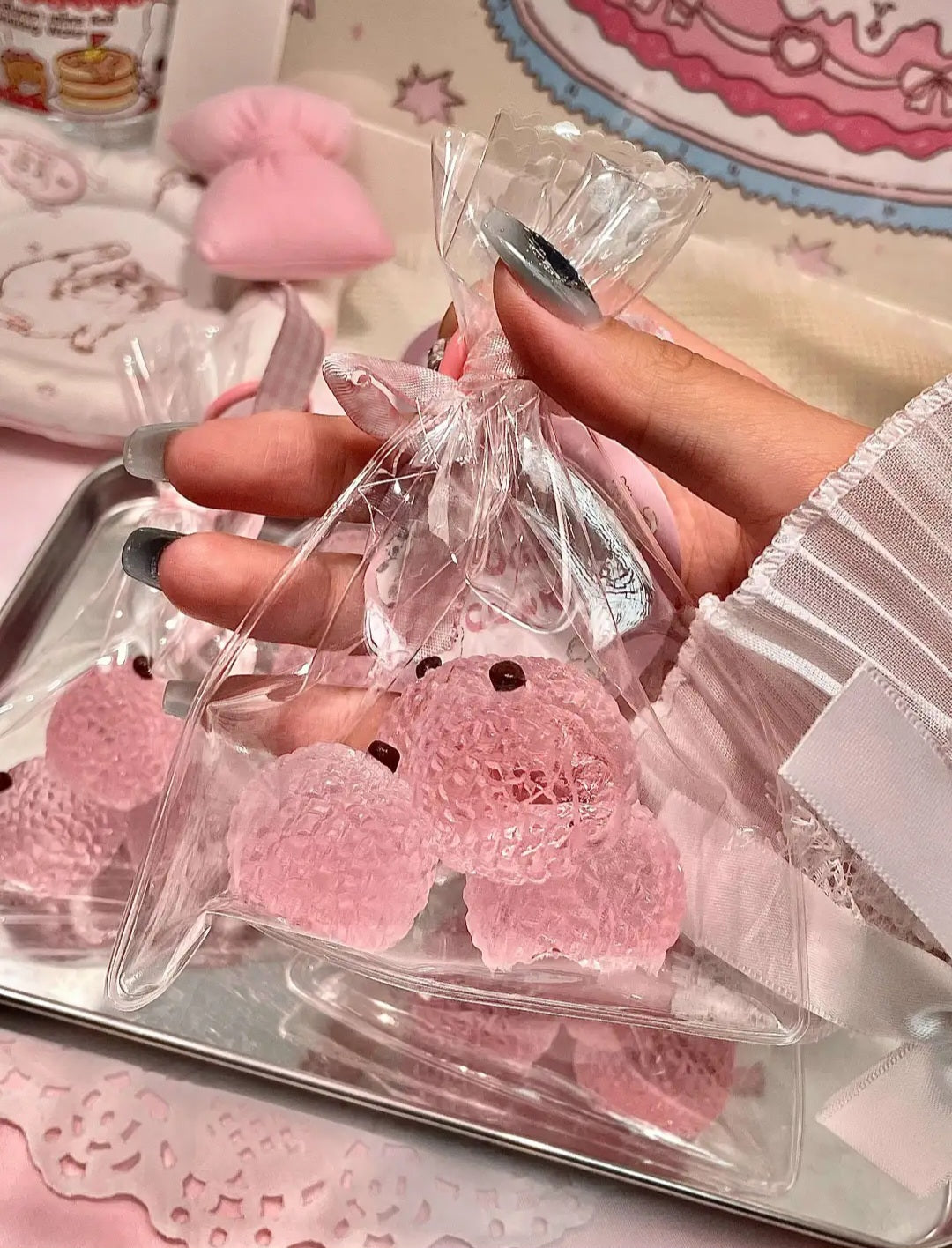 Crystal Lychee Silicone Taba Squishy