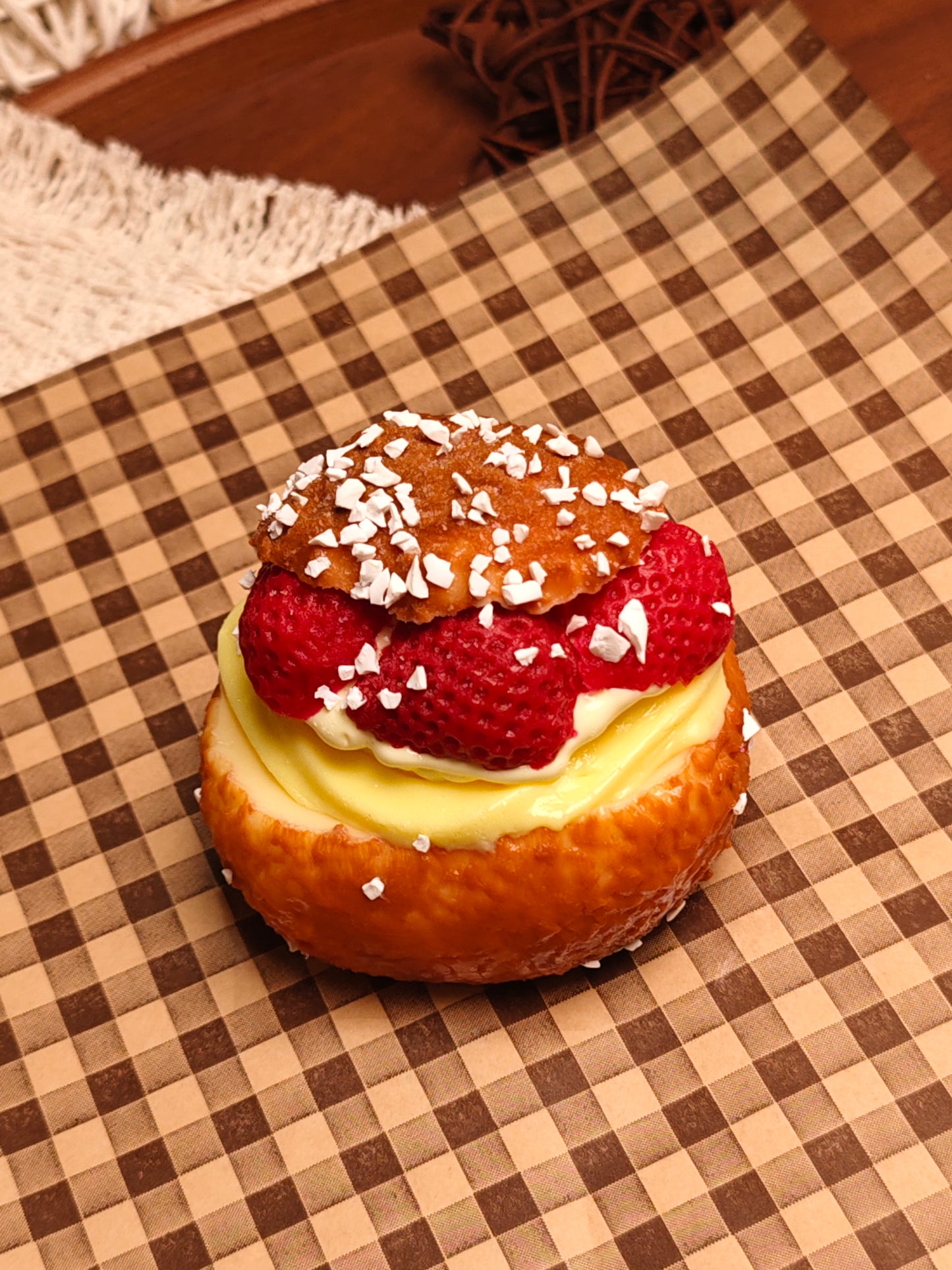 Strawberry Cream Puff Squishy