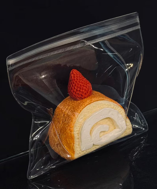 Strawberry Swiss Roll Silicone Taba Squishy