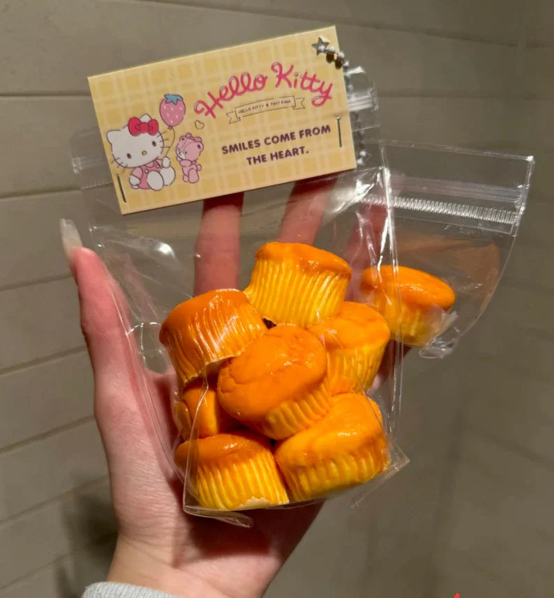 A Bag of Mini Egg Cake Silicone Taba Squishy