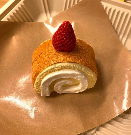 Strawberry Swiss Roll Silicone Taba Squishy