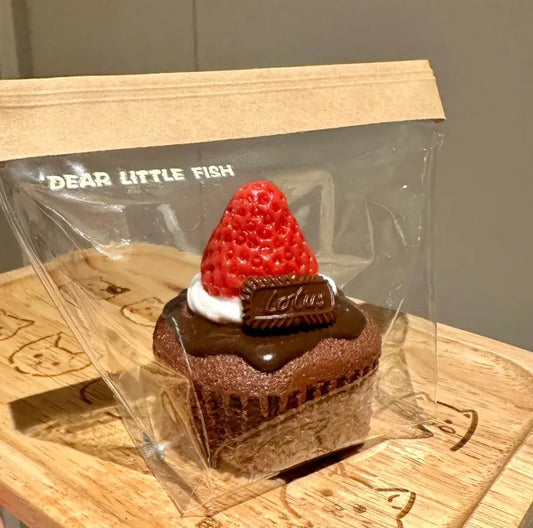 Strawberry Chocolate Cupcake Silicone Taba Squishy