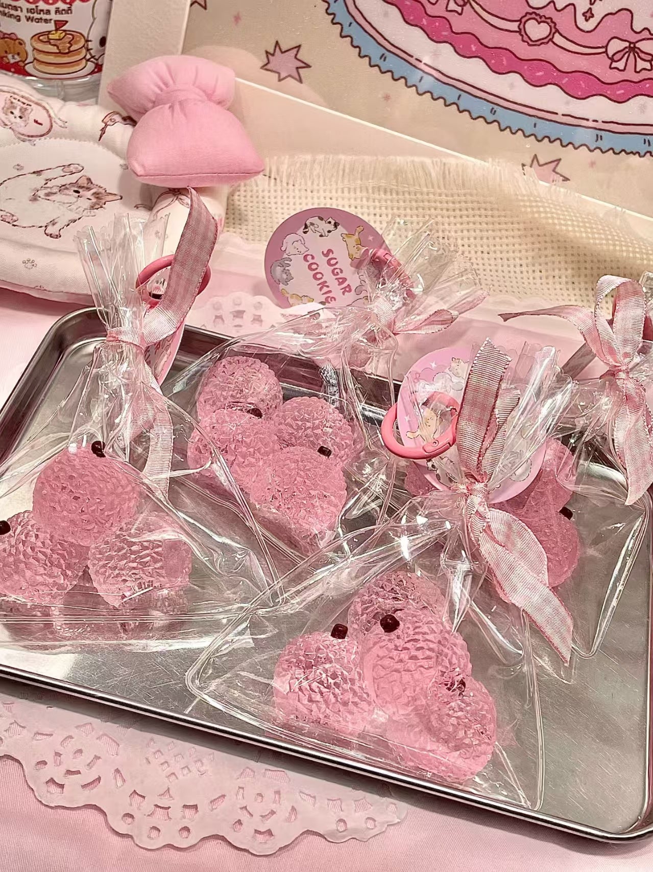 Transparent Pink Litchi Slow Rising Taba Squishy