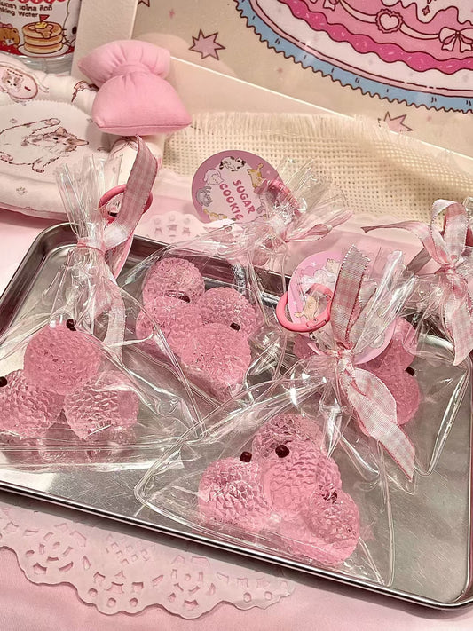 Transparent Pink Litchi Slow Rising Taba Squishy