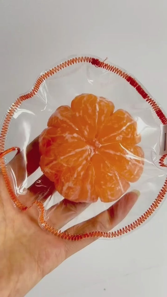 Orange Pulp Hand Drawn Silicone Taba Squishy